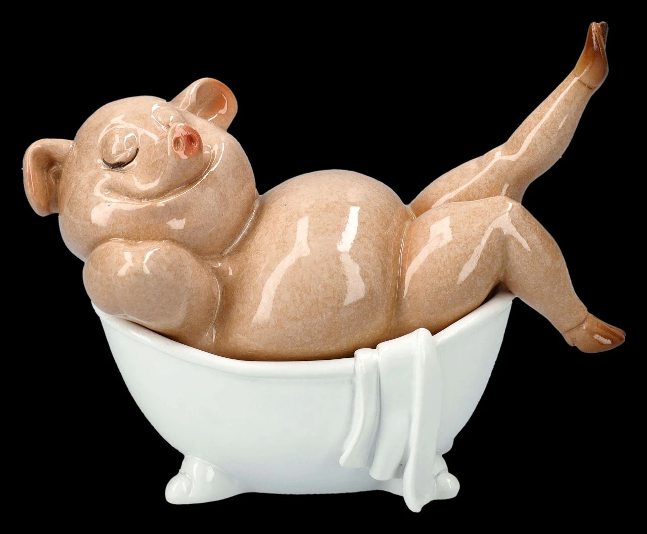Lustige Schweine Figur In Badewanne 3 Lustige Schweine Figur In Badewanne