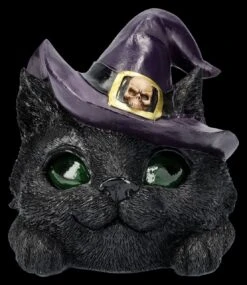 Hexenkatzen-Kopf Dekofigur - Familiar Grin