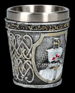 Schnapsbecher 4er Set - Kreuzritter Weiß -Figurenmodell Geschäft 2D FS26109 Schnapsbecher 4er Set Kreuzritter weiss 5 1280x1280