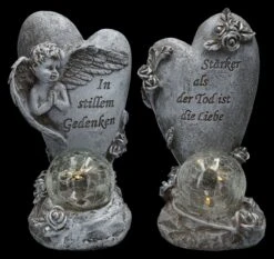 Grabengel Herz Set Mit Solar-Licht -Figurenmodell Geschäft 2D FS26246 GrabfigurHerz Set mit Solar Licht 2 1280x1280