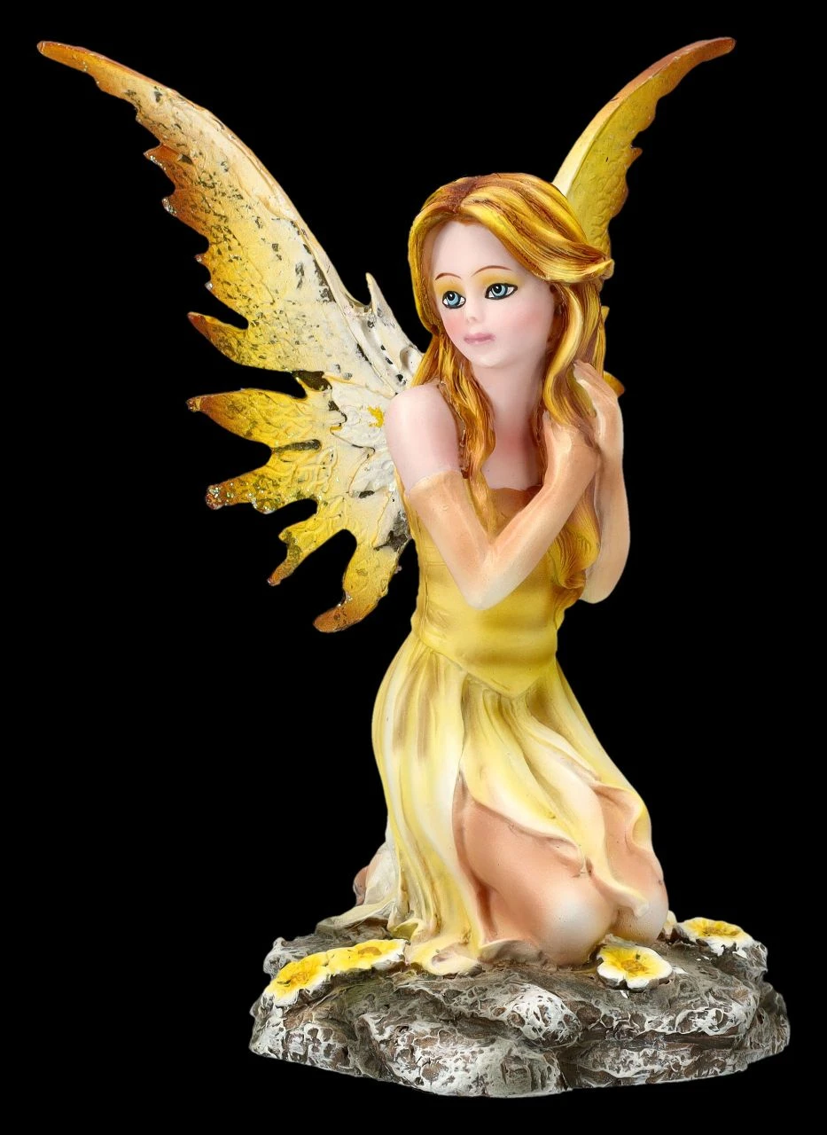 Elfenfigur - Fenella In Gelbem Kleid 4 Elfenfigur - Fenella In Gelbem Kleid – Bild 2