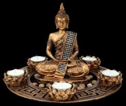 Buddha Figur Als Fünffach Teelichthalter Bronzefarben -Figurenmodell Geschäft 2D FS26334 Buddha Figur als f nffach Teelichthalter bronzefarben 1 1280x1280