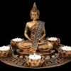 Buddha Figur Als Fünffach Teelichthalter Bronzefarben -Figurenmodell Geschäft 2D FS26334 Buddha Figur als f nffach Teelichthalter bronzefarben 3 1280x1280