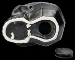 Totenkopf Spardose - Geometrie Schwarz -Figurenmodell Geschäft 2D FS26368 Totenkopf Spardose Geometire schwarz 7 1280x1280