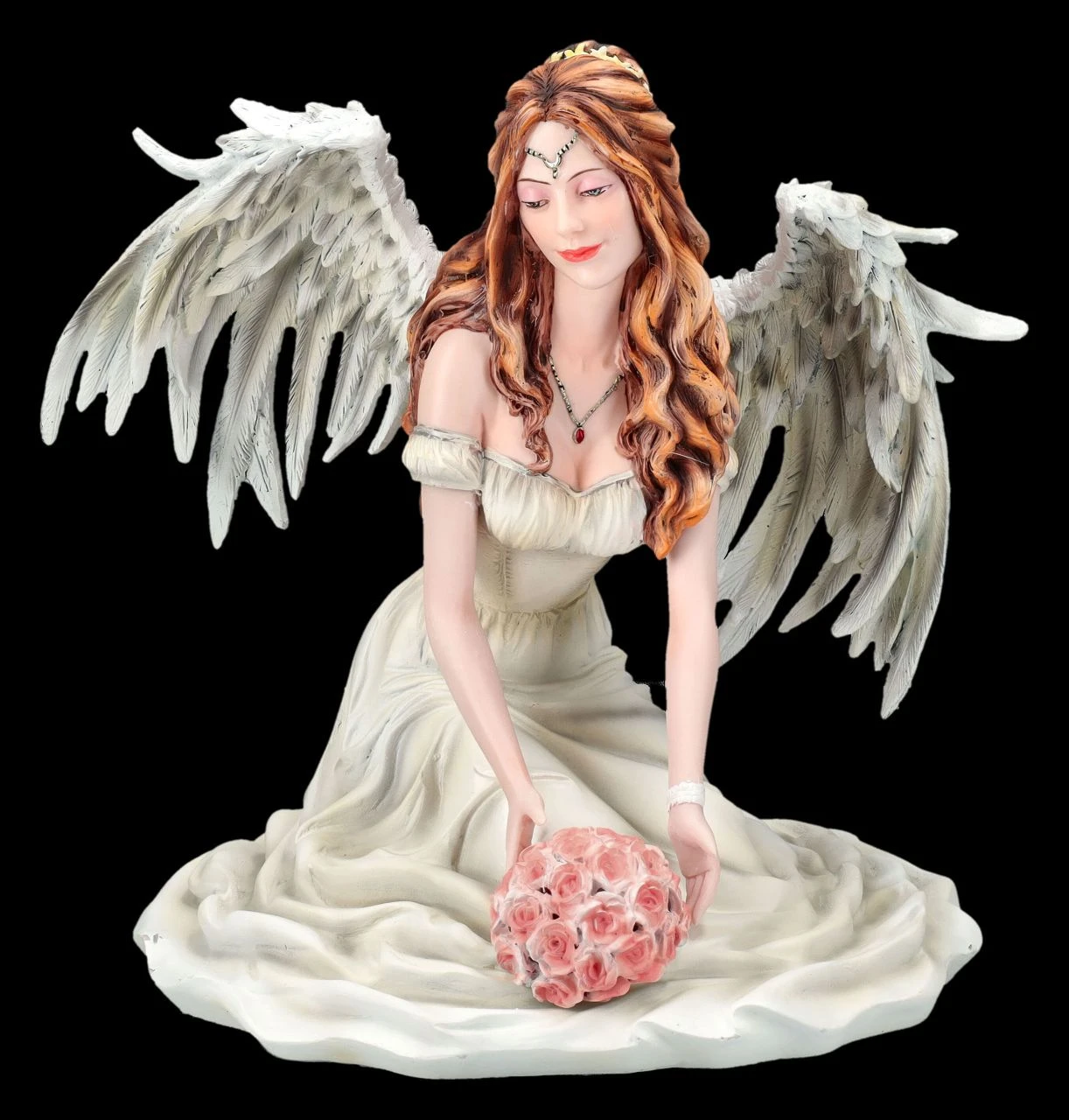 Engelfigur - Schutzengel Calien Mit Rosen 4 Engelfigur - Schutzengel Calien Mit Rosen – Bild 2