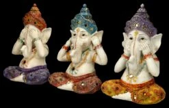 Ganesha Figuren Handbemalt 3er Set - Nichts Böses -Figurenmodell Geschäft 2D FS26385 Ganesha Figur handbemakt 3er Set Nichts B ses 3 1280x1280