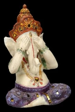 Ganesha Figuren Handbemalt 3er Set - Nichts Böses -Figurenmodell Geschäft 2D FS26385 Ganesha Figur handbemakt 3er Set Nichts B ses 5 1280x1280
