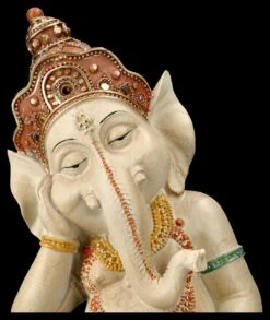 Ganesha Figur Handbemalt - Dösend -Figurenmodell Geschäft 2D FS26386 Ganesha Figuren handbemalt Schlafend 2 1280x1280