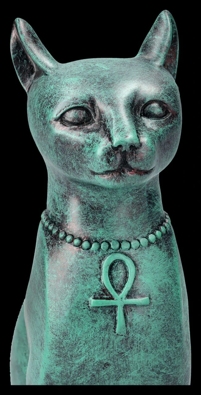 Bastet Figur - Ägyptische Katze In Bronze-Grünspan-Optik 9 Bastet Figur - Ägyptische Katze In Bronze-Grünspan-Optik – Bild 7