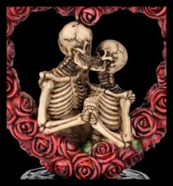 Skelett Figur - Liebespaar In Rosenherz Bunt -Figurenmodell Geschäft 2D FS26465 Skelett Figur Liebespaar in Rosenherz bunt 2 1280x1280