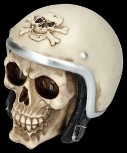 Totenkopf Figur Mit Helm Beige -Figurenmodell Geschäft 2D FS26531 Totenkopf Figur mit Helm beige 3 1280x1280