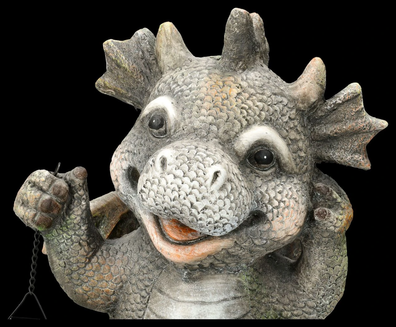 Gartenfigur - Fröhlicher Drache Mit Laterne 9 Gartenfigur - Fröhlicher Drache Mit Laterne – Bild 7