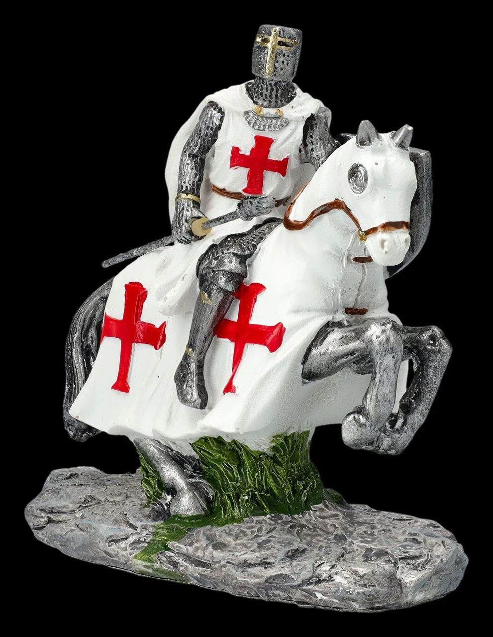 Ritter Figuren Set - Zwei Kreuzritter Auf Pferd Weiß 7 Ritter Figuren Set - Zwei Kreuzritter Auf Pferd Weiß – Bild 5