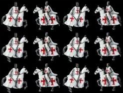 Ritter Magnete 12er Set - Kreuzritter Weiß