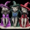 Katzenfigur - Drei Weise Hexenkätzchen -Figurenmodell Geschäft 2D FS26726 Katzenfigur Drei weise Hexenkatzchen 1 1280x1280