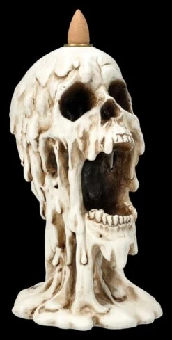 Rückfluss-Räucherhalter - Schmelzender Totenkopf