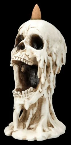 Rückfluss-Räucherhalter - Schmelzender Totenkopf -Figurenmodell Geschäft 2D FS26741 Ruckfluss Raucherhalter Schmelzender Totenkopf 6 1280x1280