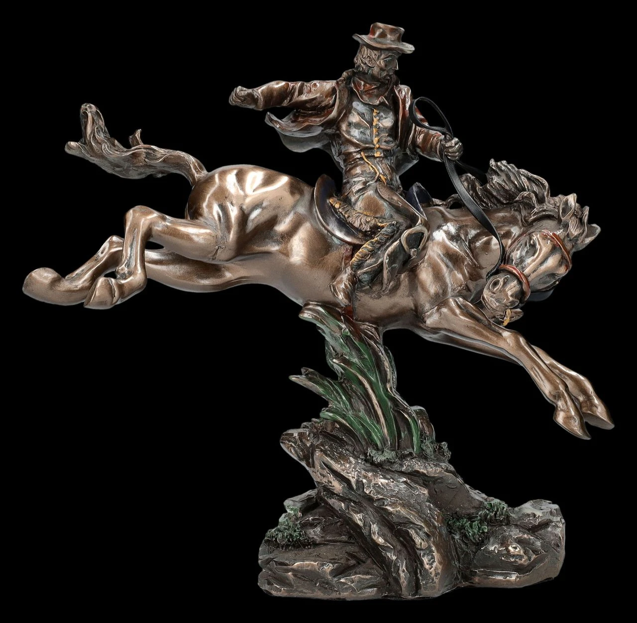 Cowboy Figur Auf Durchgehendem Pferd 3 Cowboy Figur Auf Durchgehendem Pferd