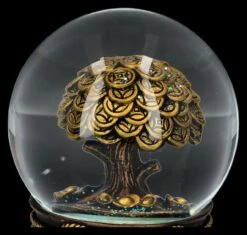 Schneekugel Feng Shui - Geldbaum -Figurenmodell Geschäft 2D FS26798 Schneekugel FEng Shui Geldbaum 7 1280x1280