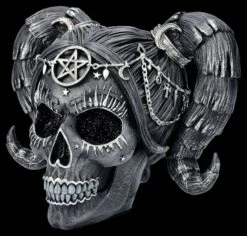 NEMESIS NOW Totenkopf Figur - Drop Dead Gorgeous - Solve And Coagula -Figurenmodell Geschäft 2D FS26805 Totenkopf Figur Drop Dead Gorgeous Solve and Coagula 6 1280x1280