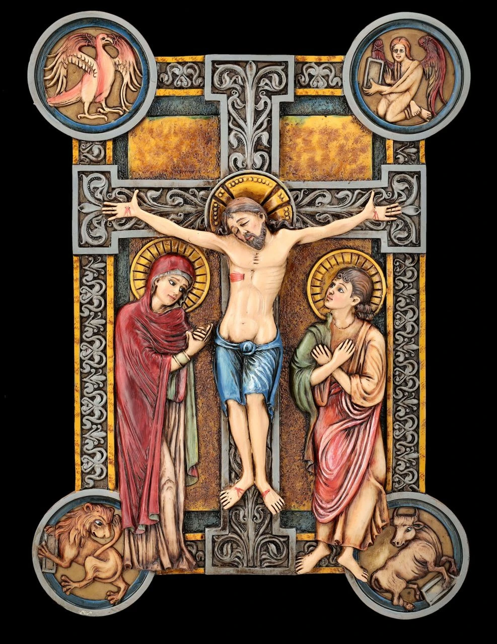 Wandrelief - Weingarten Kruzifix Mit Jesus 3 Wandrelief - Weingarten Kruzifix Mit Jesus