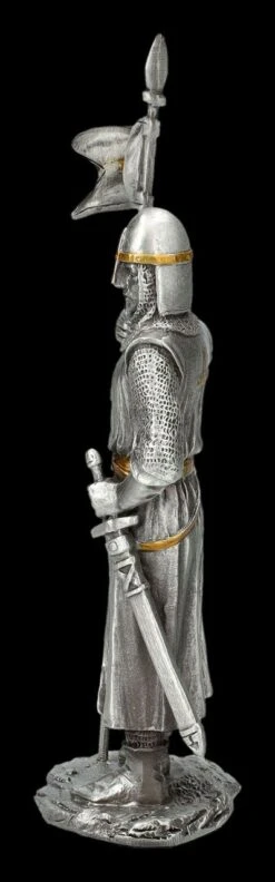 Zinnritter Figur - Kreuzritter Mit Fahne -Figurenmodell Geschäft 2D FS26889 Zinnritter Figur Kreuzritter mit Fahne 3 1280x1280