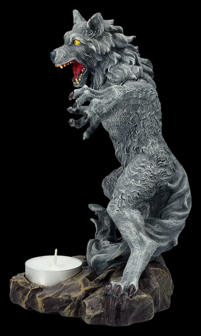 Werwolf Figur Steht Vor Teelicht 6 Werwolf Figur Steht Vor Teelicht – Bild 4