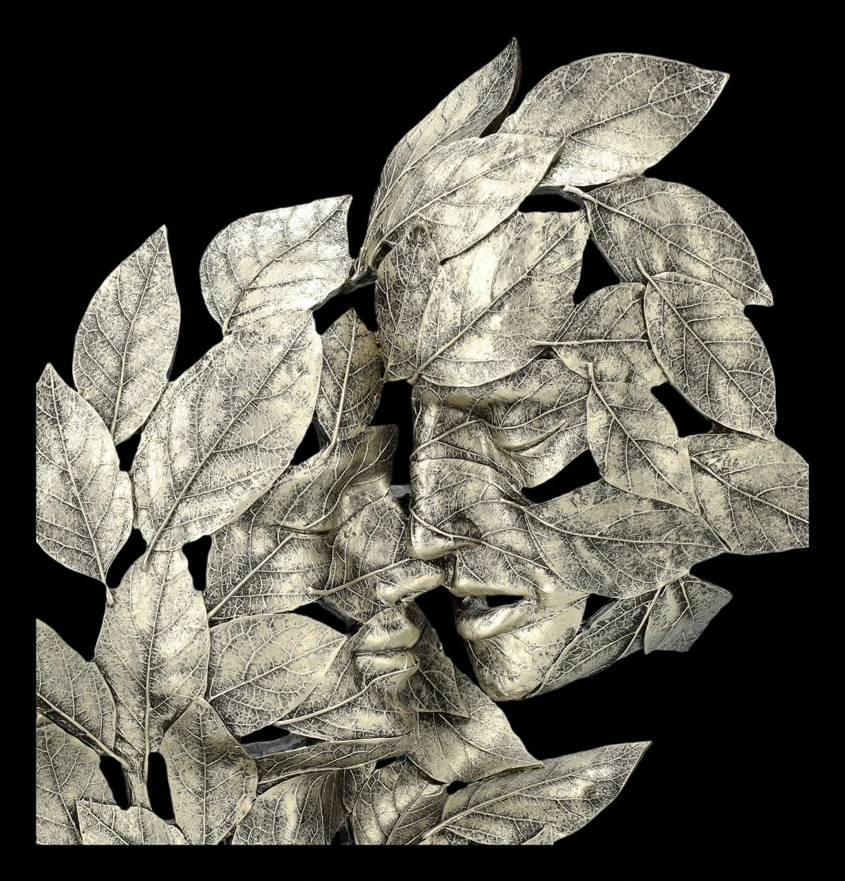 Skulptur Aus Blättern - Natürliche Emotion - Kuss 9 Skulptur Aus Blättern - Natürliche Emotion - Kuss – Bild 7
