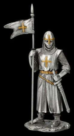 Zinn-Ritter Mit Fahne