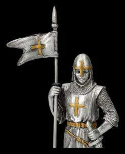 Zinn-Ritter Mit Fahne -Figurenmodell Geschäft 2D KS3673 Ersatzbilder Zinnfigur Kreuzritter mit Fahne 3 1280x1280