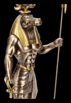 Sobek Figur - Ägyptischer Krokodilgott - Bronziert -Figurenmodell Geschäft 2D KS5747 Sobek Figur Aegyptischer Krokodilgott bronziert 2 1280x1280