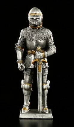 Zinn Ritter Stehend Mit Schwert