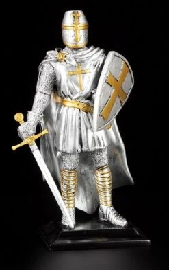 Ritter Figur Auf Base Mit Schwert Und Schild