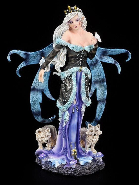 Elfen Figur Mit Zwei Füchsen 3 Elfen Figur Mit Zwei Füchsen