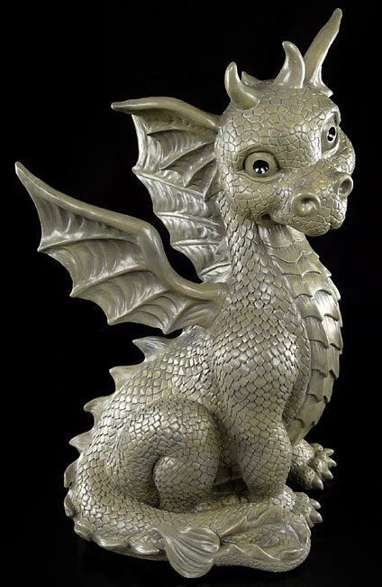 Gartenfigur - Drache Sitzend 3 Gartenfigur - Drache Sitzend