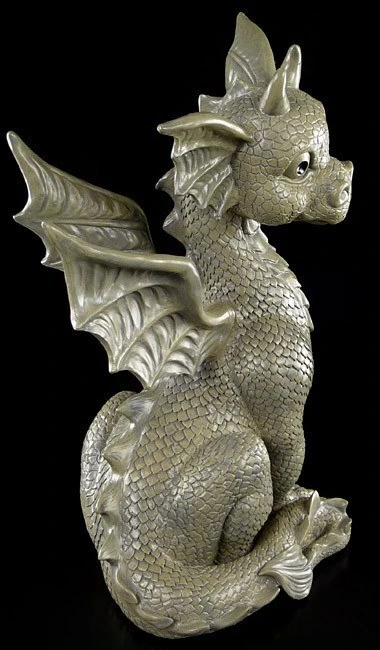 Gartenfigur - Drache Sitzend 4 Gartenfigur - Drache Sitzend – Bild 2