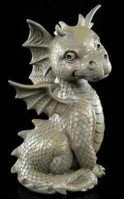 Gartenfigur - Baby Drache Sitzend