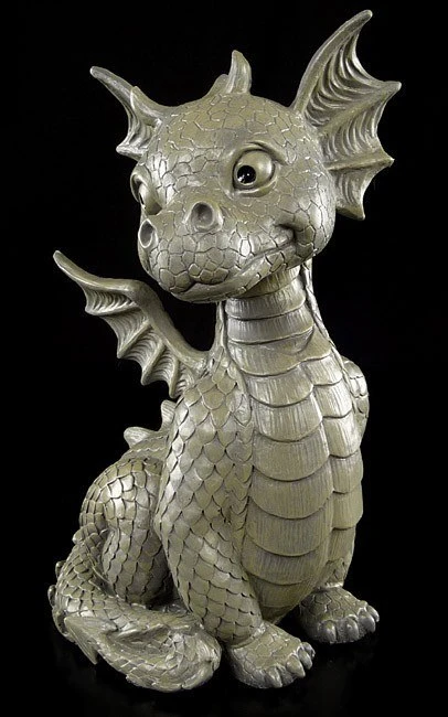 Gartenfigur - Baby Drache Sitzend 7 Gartenfigur - Baby Drache Sitzend – Bild 5