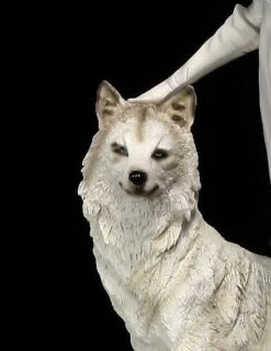 Große Elfen Figur - Maylea Mit Zwei Weißen Wölfen -Figurenmodell Geschäft 6610 10 elfe weisse woelfe 10 1280x1280