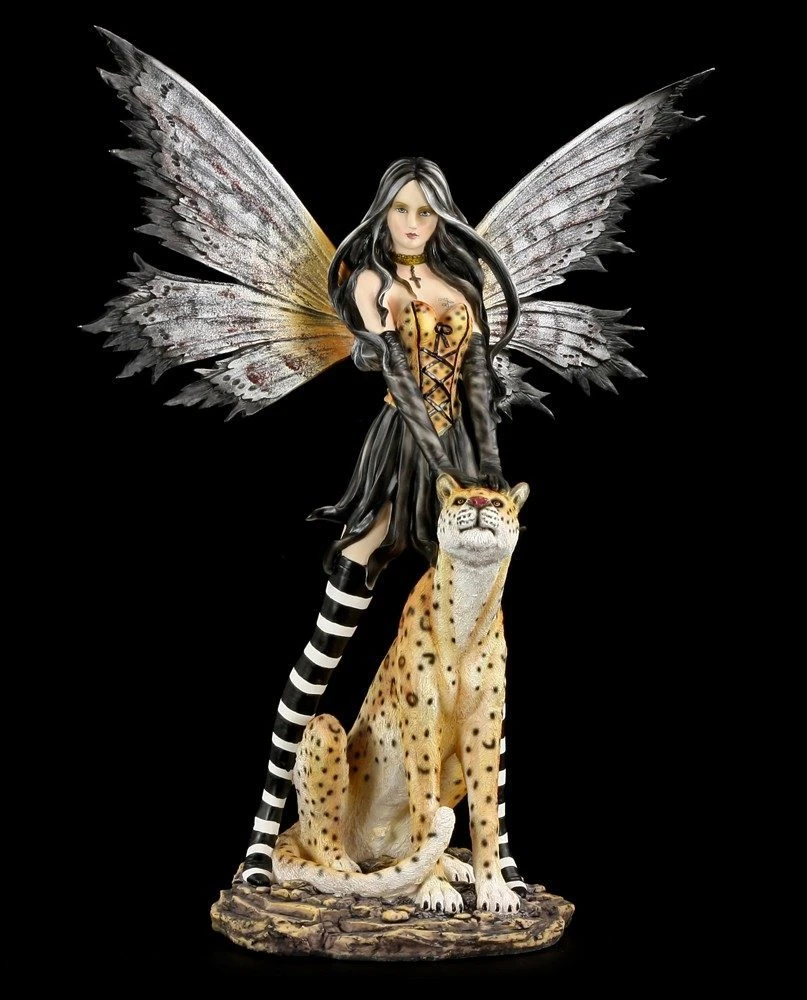 Große Elfen Figur - Leora Mit Leopard 4 Große Elfen Figur - Leora Mit Leopard – Bild 2