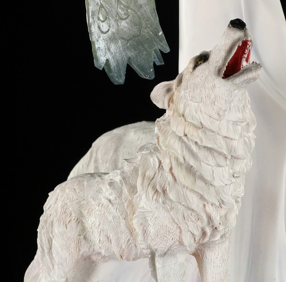 Elfen Figur - Niamh Die Eisprinzessin Mit Zwei Wölfen - Groß 13 Elfen Figur - Niamh Die Eisprinzessin Mit Zwei Wölfen - Groß – Bild 11