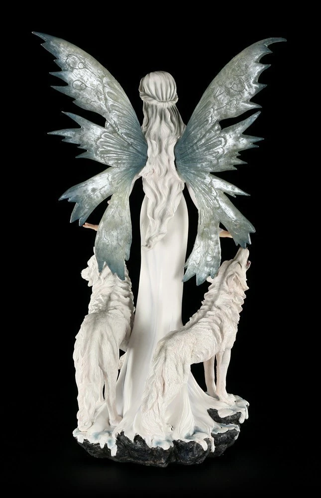 Elfen Figur - Niamh Die Eisprinzessin Mit Zwei Wölfen - Groß 7 Elfen Figur - Niamh Die Eisprinzessin Mit Zwei Wölfen - Groß – Bild 5