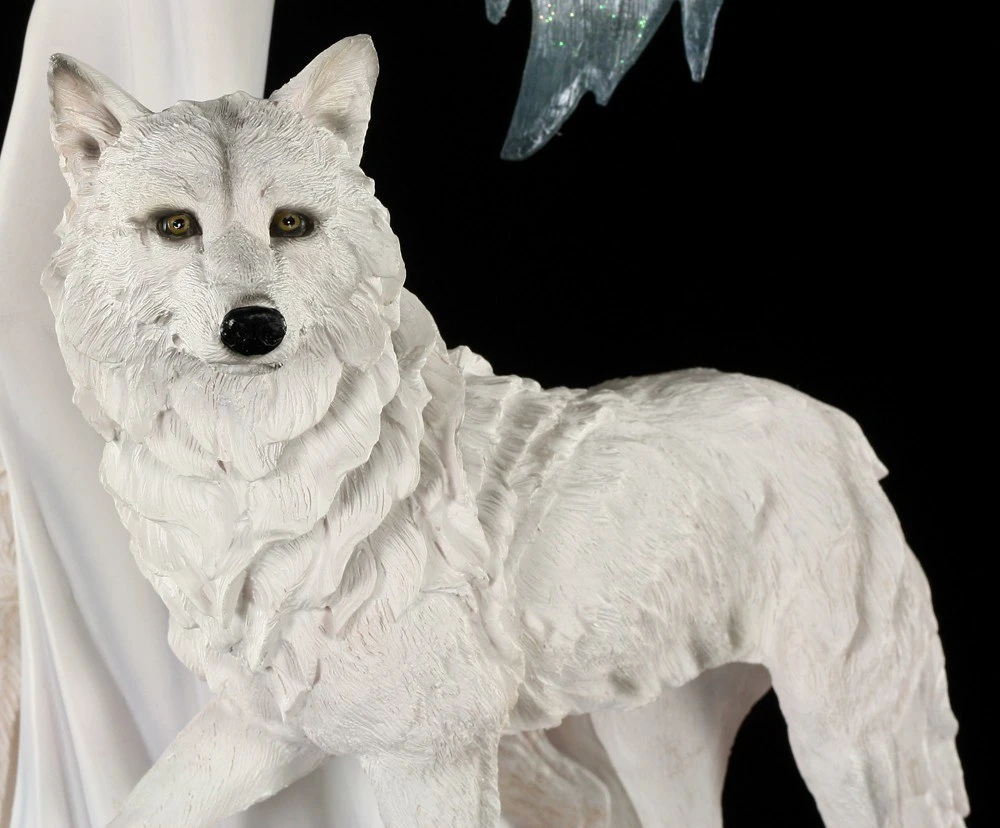 Elfen Figur - Niamh Die Eisprinzessin Mit Zwei Wölfen - Groß 12 Elfen Figur - Niamh Die Eisprinzessin Mit Zwei Wölfen - Groß – Bild 10