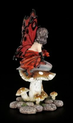 Elfen Figur - Haleone Mit Drachenbaby Auf Pilz -Figurenmodell Geschäft 6686 5 elfe drachen pilz rot 5 1280x1280