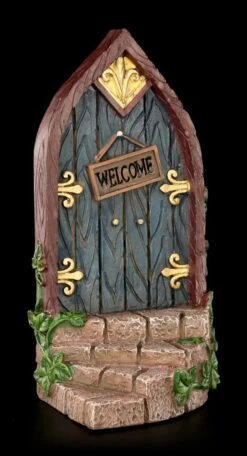 Türschild - Holztor Mit Runder Treppe