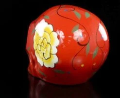 Mexikanischer Totenkopf - Keramik Rot -Figurenmodell Geschäft 9603 2 dead skull 2 1280x1280