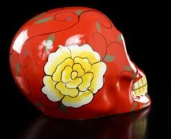Mexikanischer Totenkopf - Keramik Rot -Figurenmodell Geschäft 9603 3 dead skull 3 1280x1280