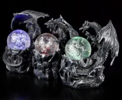 Schwarze Drachen Figuren Mit LED Glaskugeln - 3er Set -Figurenmodell Geschäft 9759 2 schwarze drachen 2 1280x1280