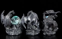 Schwarze Drachen Figuren Mit LED Glaskugeln - 3er Set -Figurenmodell Geschäft 9759 3 schwarze drachen 3 1280x1280