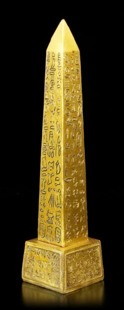 Ägyptischer Obelisk Mit Hieroglyphen - Goldfarben -Figurenmodell Geschäft Aegyptischer Obelisk Mit Hieroglyphen Goldfarben 4 1280x1280
